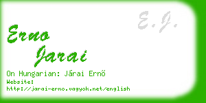 erno jarai business card